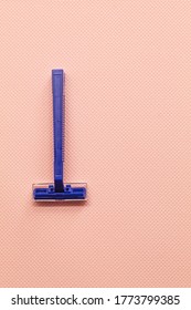 A Top View Of The Razor, With Which A Person Can Remove Excess Body Hair