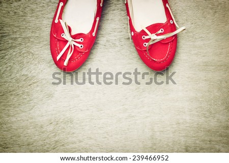 Similar – Image, Stock Photo Ladies pumps on wooden boards