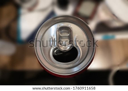 Top View of Ring Pull Soda Can