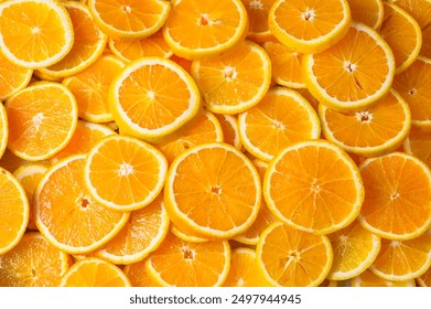 Top view of ripe slice orange citrus fruit - Powered by Shutterstock