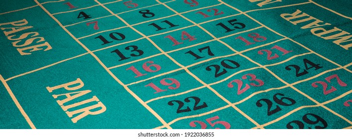 Top View Of A Roulette Game Table