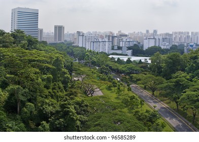 Top View Of Singapore City