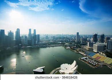 Top View Singapore City Singapore Day Time 