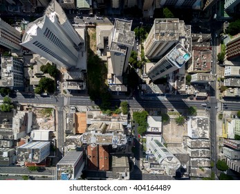 Top View of Skyscrapers in a Big City