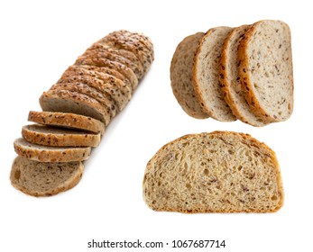 Top view of sliced wholegrain bread  isolated on white background closeup
 - Powered by Shutterstock