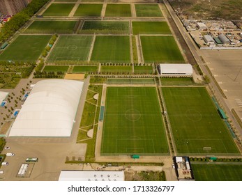 Top View Of Soccer Field, Football Field