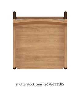Top view of a solid oak arm chair, 55 x 58 x 84 cm, emphasizing natural oak grain and timeless craftsmanship.
