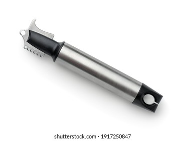 Top View Of Steel Citrus Zester Isolated On A White