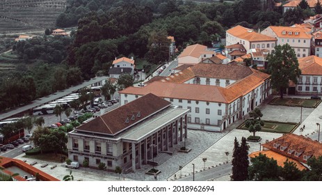Top view of the streets in Lamego city, nord Portugal.