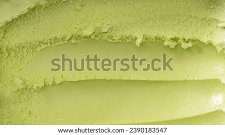 Top view surface ice cream lemon-lime.