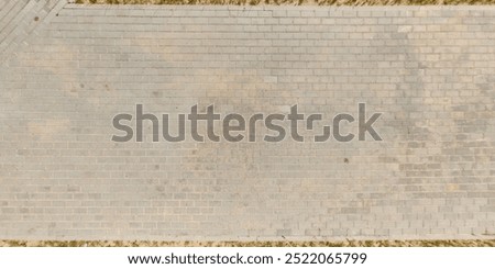 top view of the texture of paving slabs on pedestrian path