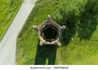 Top View Of The Tower Of The Novomalin Castle, Rivne Region, Ukraine.