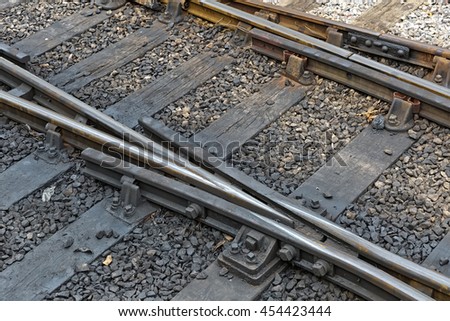 Top view of the train tracks
