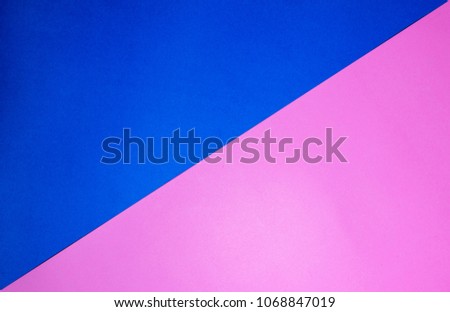 top view two tone backgrounds that use two colors of paper are designed to be stacked together to create an abstract pattern using pink and blue colorful.