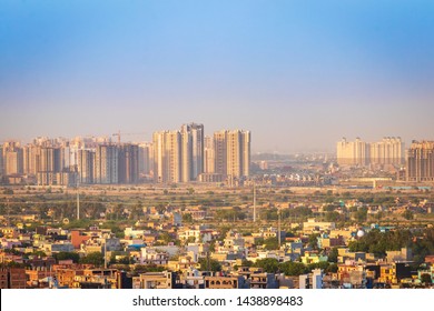 Top View Of Urban City In Noida India