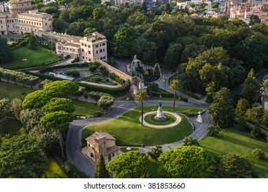 Top View Vatican Gardens Green Trees Stock Photo 381853660 