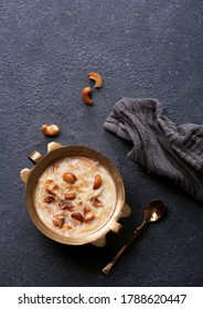 Top View Of Vermicelli Pudding Also Known As Kheer Or Payasam