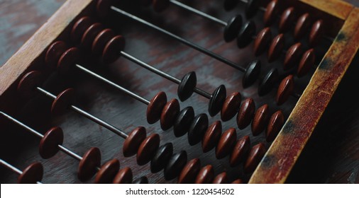 Top View Of Vintage Abacus