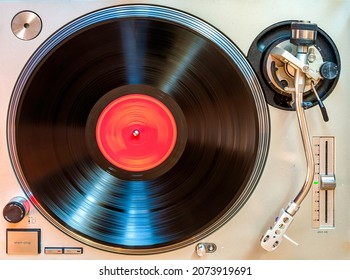 Top View Of A Vintage Turn Table