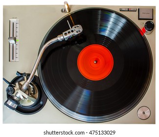 Top View Of A Vintage Turn Table