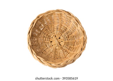 Wicker Basket Top View Isolated On Stock Photo 424262716 | Shutterstock