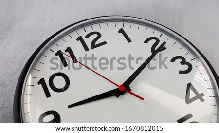 Top View of a Wall Clock