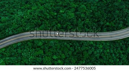 Similar – Image, Stock Photo Road with trees at the edge and meadow