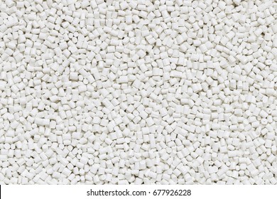 Top View Of White Plastic Resin ( Masterbatch ) Background