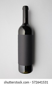 Top View Of Wine Bottle