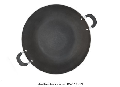 Top View Wok With Clipping Path