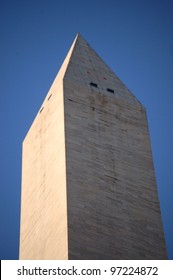 The Top Of The Washington Monument In Washington, DC