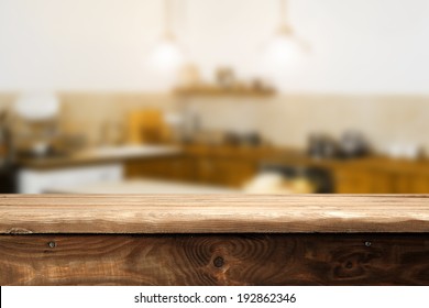 Top Of Wood And Retro Kitchen Space 