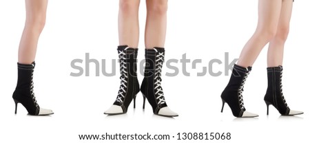 Topboots isolated on white background