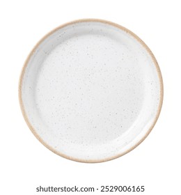 Top-Down Ceramic Plate on White: A Versatile Background for Food Presentations. To provide a clean and adaptable background for food or product photography.