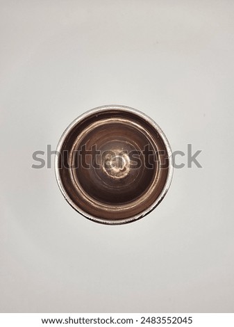 Similar – empty old soup plate with spoon on old wooden background