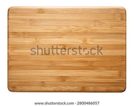 A top-down view of a rectangular bamboo cutting board showcasing its natural wooden grain and smooth texture, as seen in ultra-realistic-eco-friendly-bamboo-cutting-board-.jpg. The empty wooden chopping block is cleanly isolated against a transparent white background, ideal for culinary and kitchen designs.