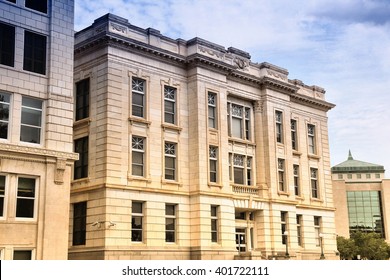 Topeka, Kansas, city in the United States. Old city architecture.