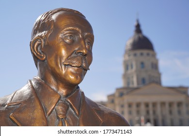 Topeka, Kansas, July 10, 2020: Dr. Samuel J. Crumbine, Secretary Of The Kansas State Board Of Health In 1918 Who Educated The Public About The Spanish Influenza Pandemic And Its Prevention.

