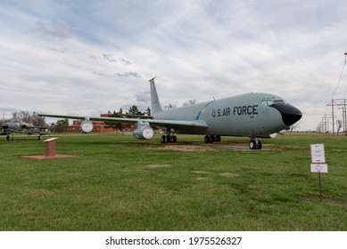 Topeka, KS United States Of America - March 27th, 2021: Boeing KC-135E Stratotanker On Display At The Kansas National Guard Museum.  Deployed Twice During The Vietnam War, And 49 Years Of Service.