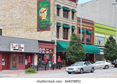 TOPEKA, USA - JUNE 25, 2013: People visit downtown Topeka, Kansas, United States. Topeka is the capital city of the State of Kansas and is the 4th biggest populated area in Kansas.