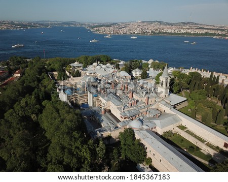 İstanbul Topkapi Palace Drone Above Aerial 