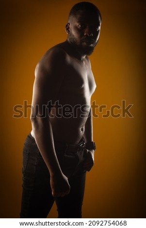 Similar – Image, Stock Photo African guy athlete in fashion glasses