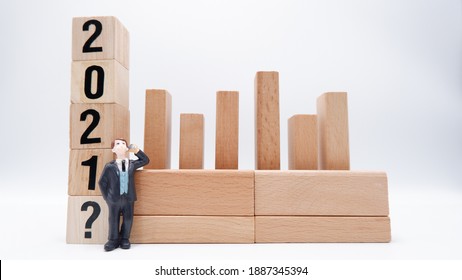 Topoics Such As Continuous Improvements, Performance Goals And Development, Personal And Educational Growth, Business And Career Accomplishments In 2021 Being Presented By Wooden Blocks