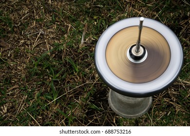 Tops Spinning (Gasing) Is A Traditional Games Popular Among The Villagers In State Of Kelantan In Malaysia