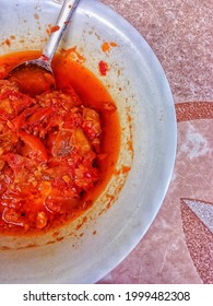 Topshot Of Homemade Tomato Sauce In The Bowl