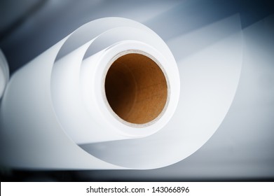 Topshot Macro Paper Roll In A Printshop