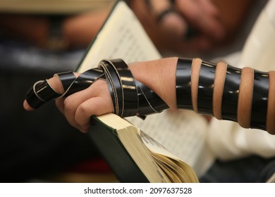 Torah Reading In A Synagogue.  France. 