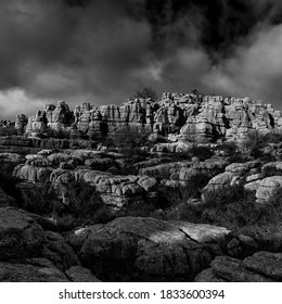 Torcal De Antequera Nature Reserve Of Málaga Province Within Andalusia In Spain, Europe