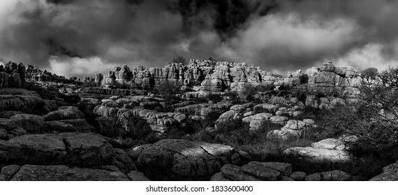 Torcal De Antequera Nature Reserve Of Málaga Province Within Andalusia In Spain, Europe