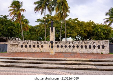 Torch Of Friendship Monument In Miami